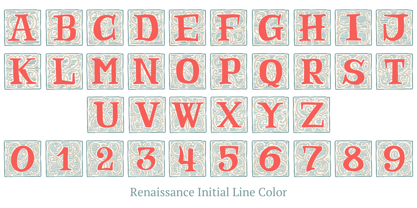 Example font Renaissance Initial #10